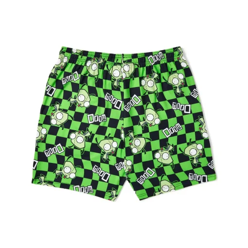 GIR Checkered Lounge Shorts - Invader Zim