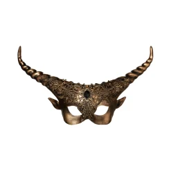 Gold Horned Masquerade Eye Mask