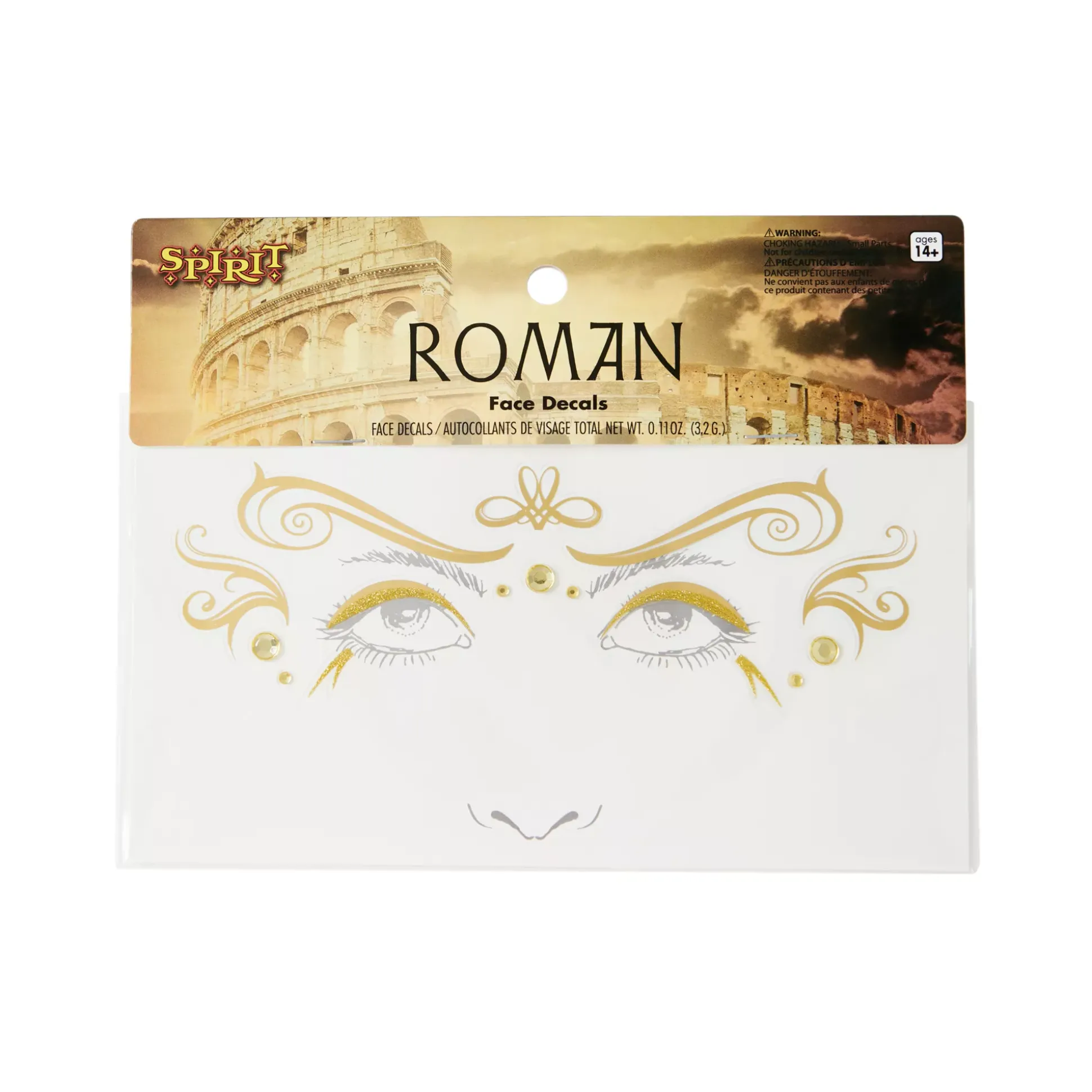 Gold Roman Face Decals