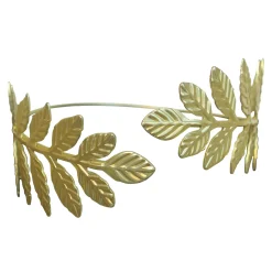 Goldtone Leaf Arm Cuff