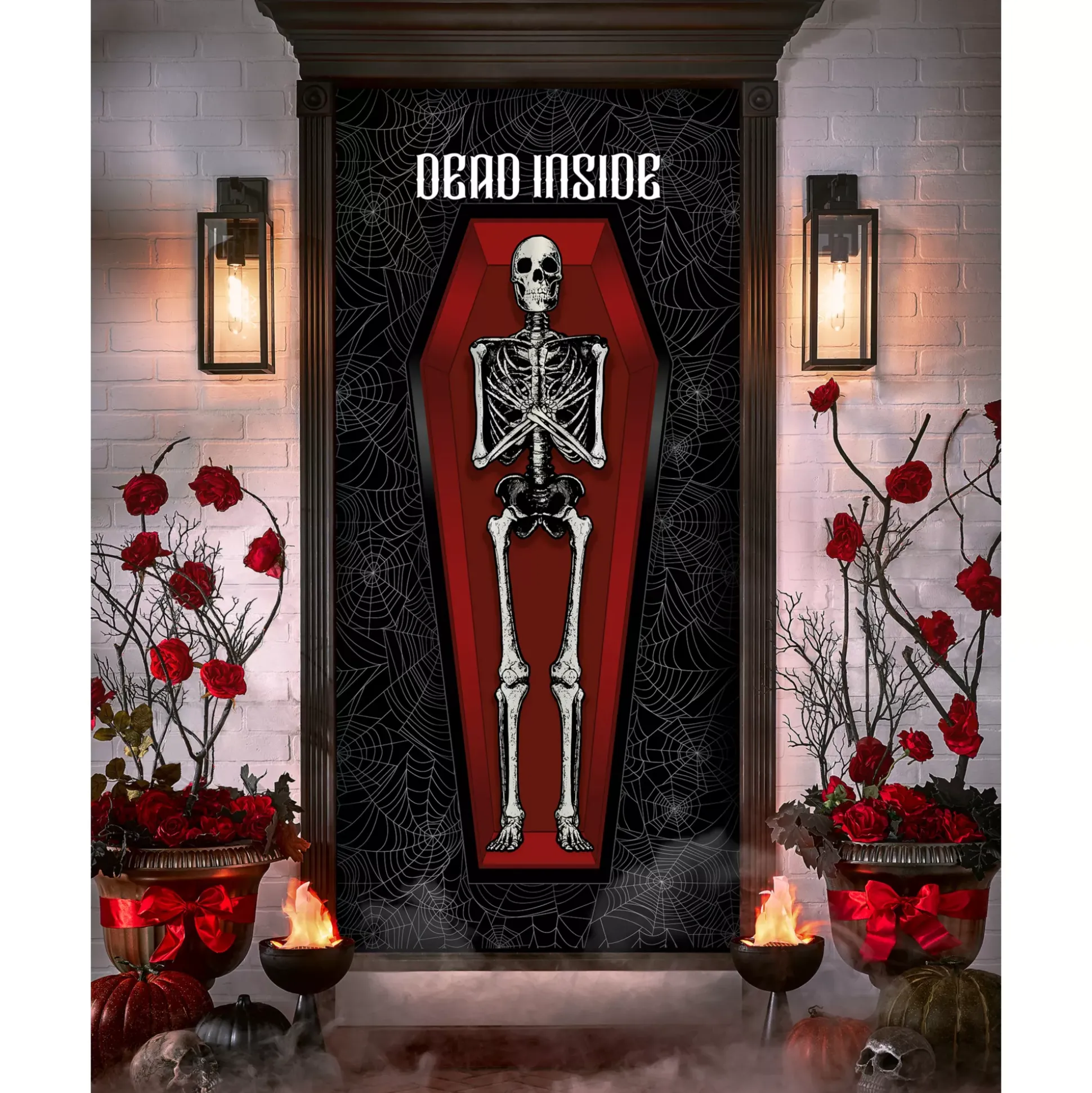 Gothic Noir Skeleton Door Cover