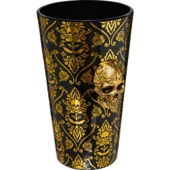 Gothic Noir Skull Glass Set 2 Pack - 16 oz.