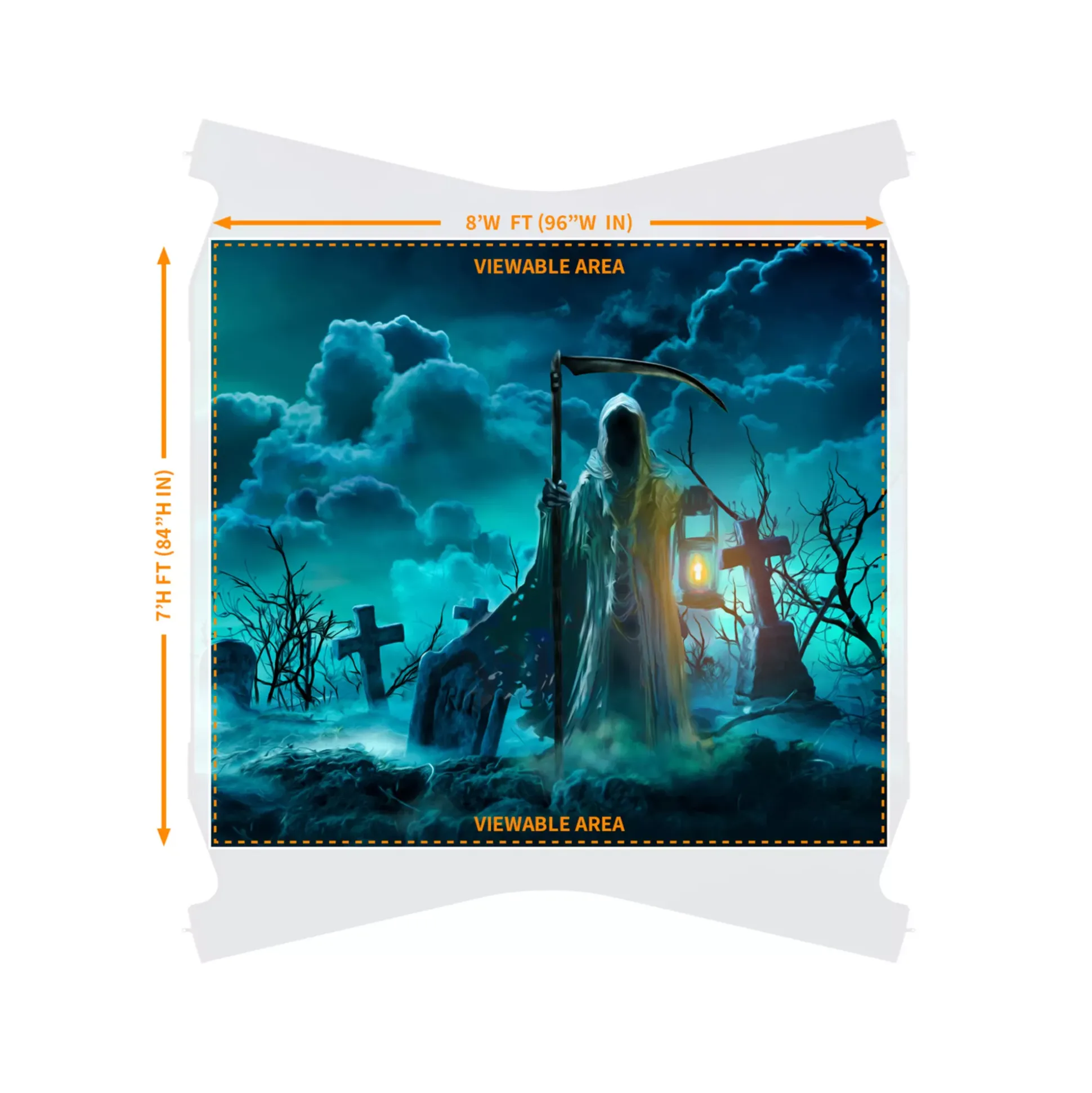 Haunted Reaper Garage Single Door Cover