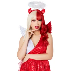 Heat Resistant Angel and Devil Split Wig