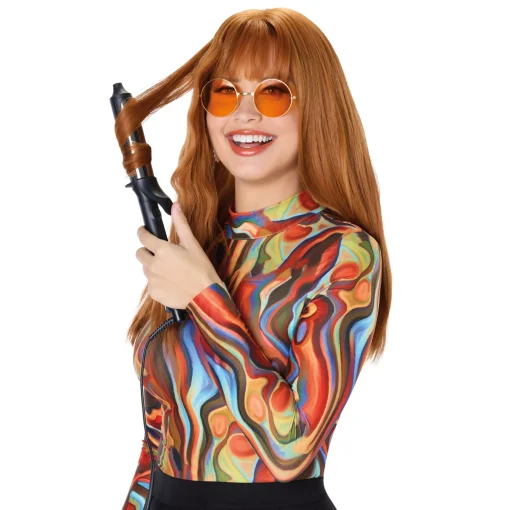 Heat Resistant Copper Wig with Bangs
