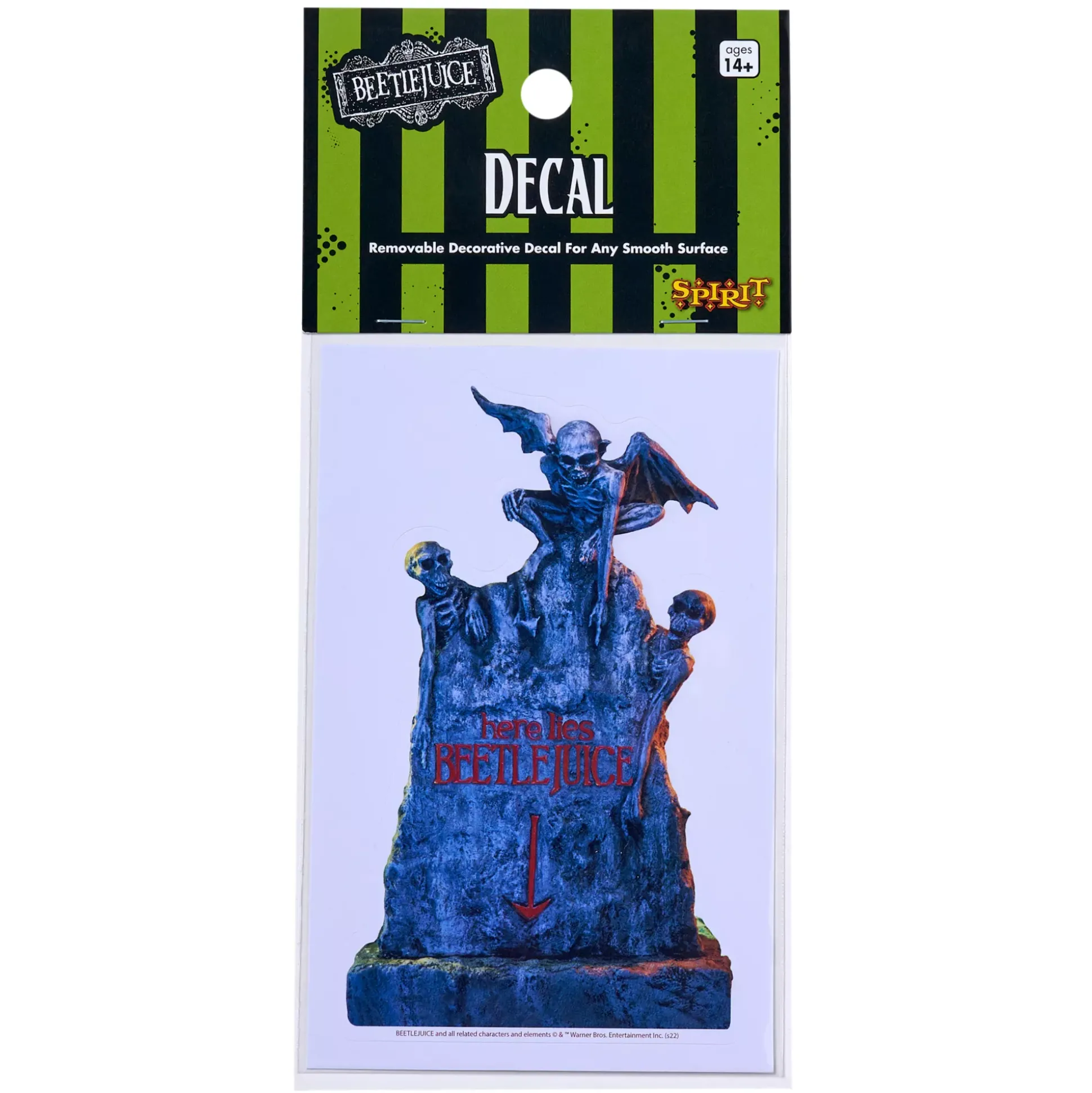 Here Lies Beetlejuice Tombstone Decal
