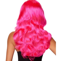 Hollywood Glam Curls Wig Pink