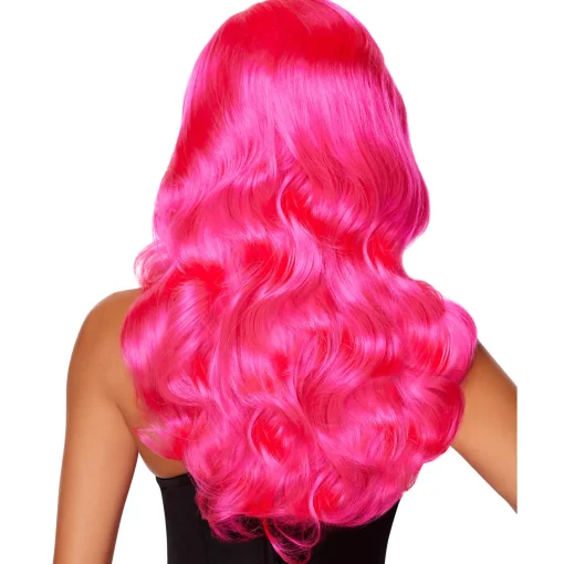 Hollywood Glam Curls Wig Pink