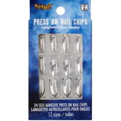 Horror Icon Silver Press On Nails