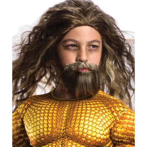 Kids Aquaman Wig and Beard Set
