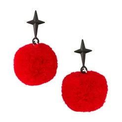 Kids Clown Star Pom Pom Earrings