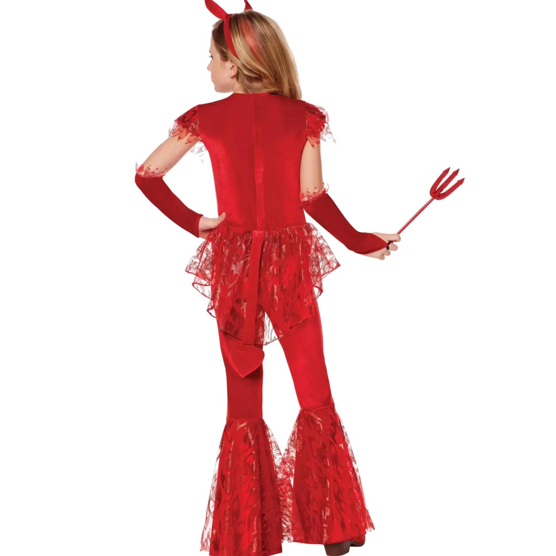 Kids Devil Jumpsuit Costume