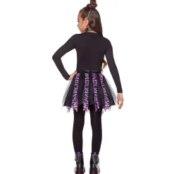 Kids Purple Punk Gothic Skeleton Costume
