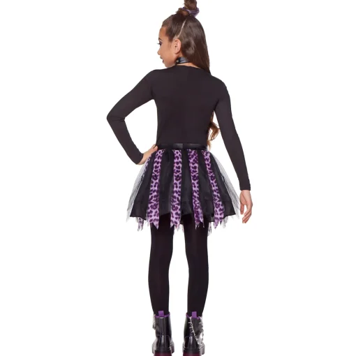 Kids Purple Punk Gothic Skeleton Costume