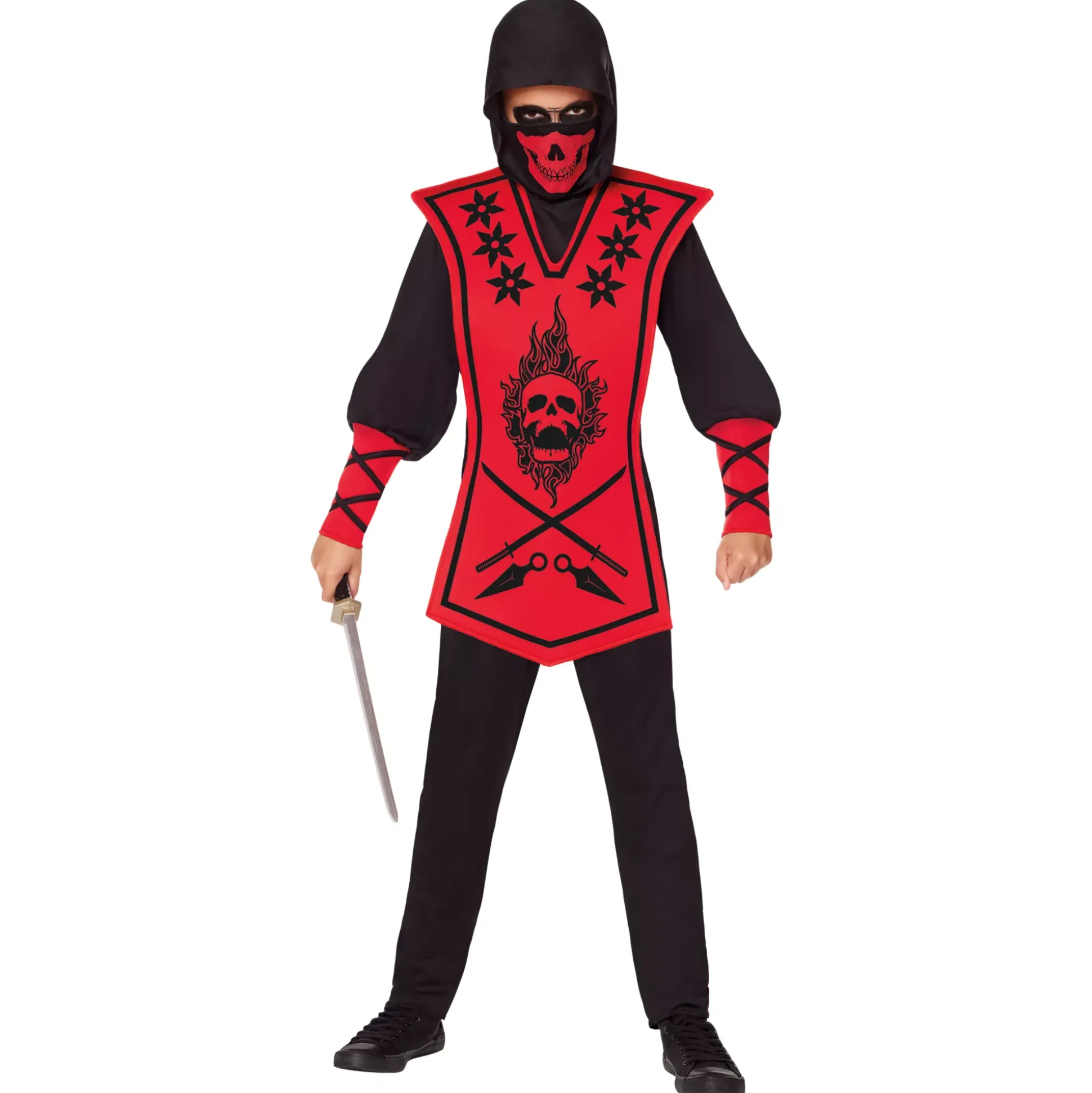 Kids Red Skull Ninja Costume