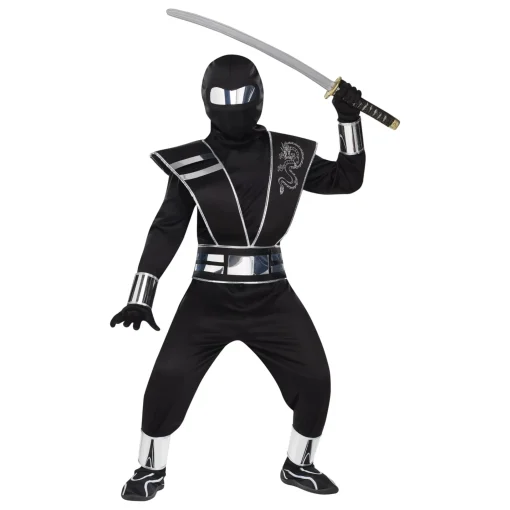 Kids Silver Mirror Ninja Costume