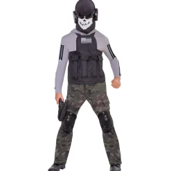 Kids Skull Commando Costume