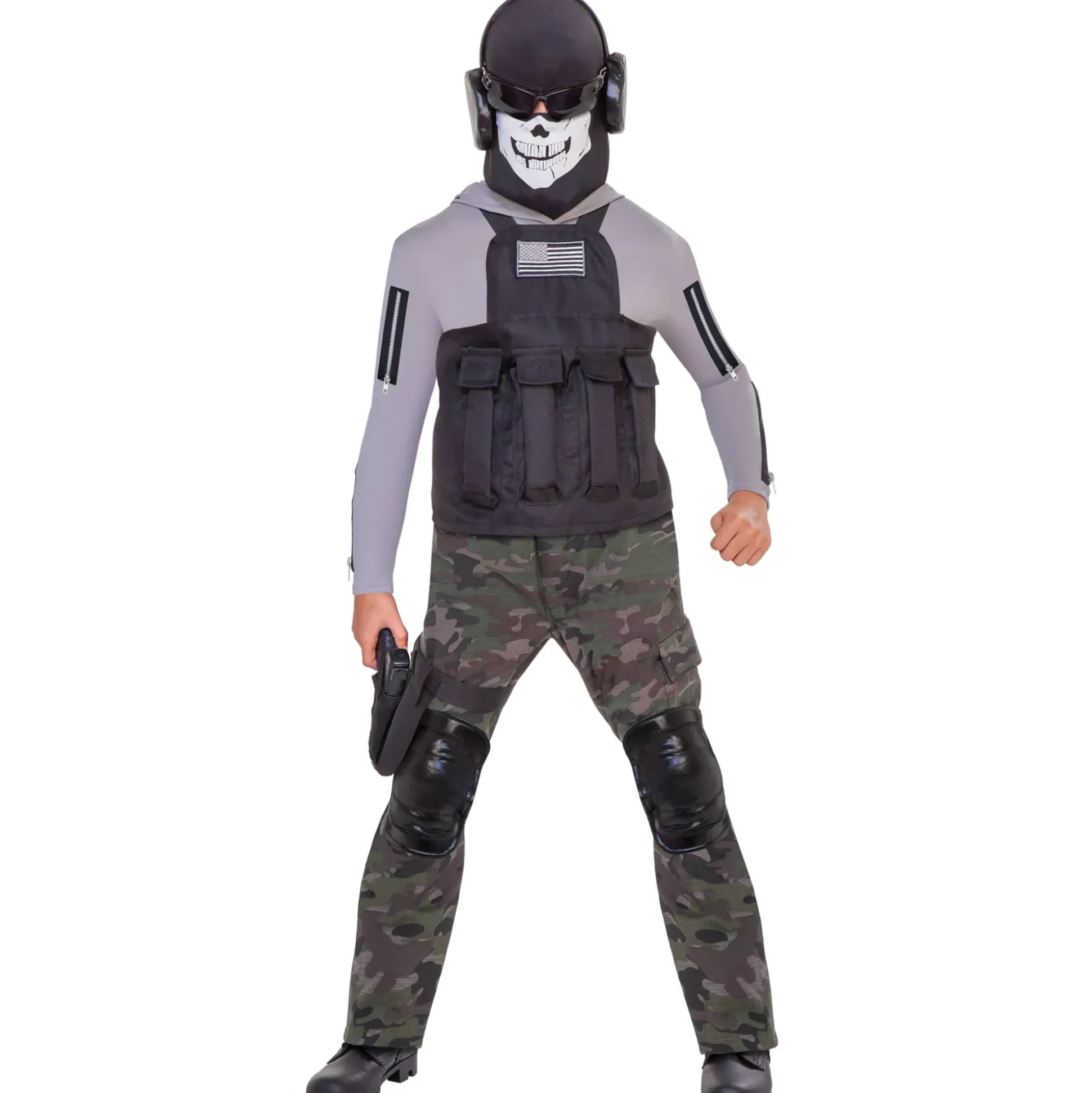 Kids Skull Commando Costume