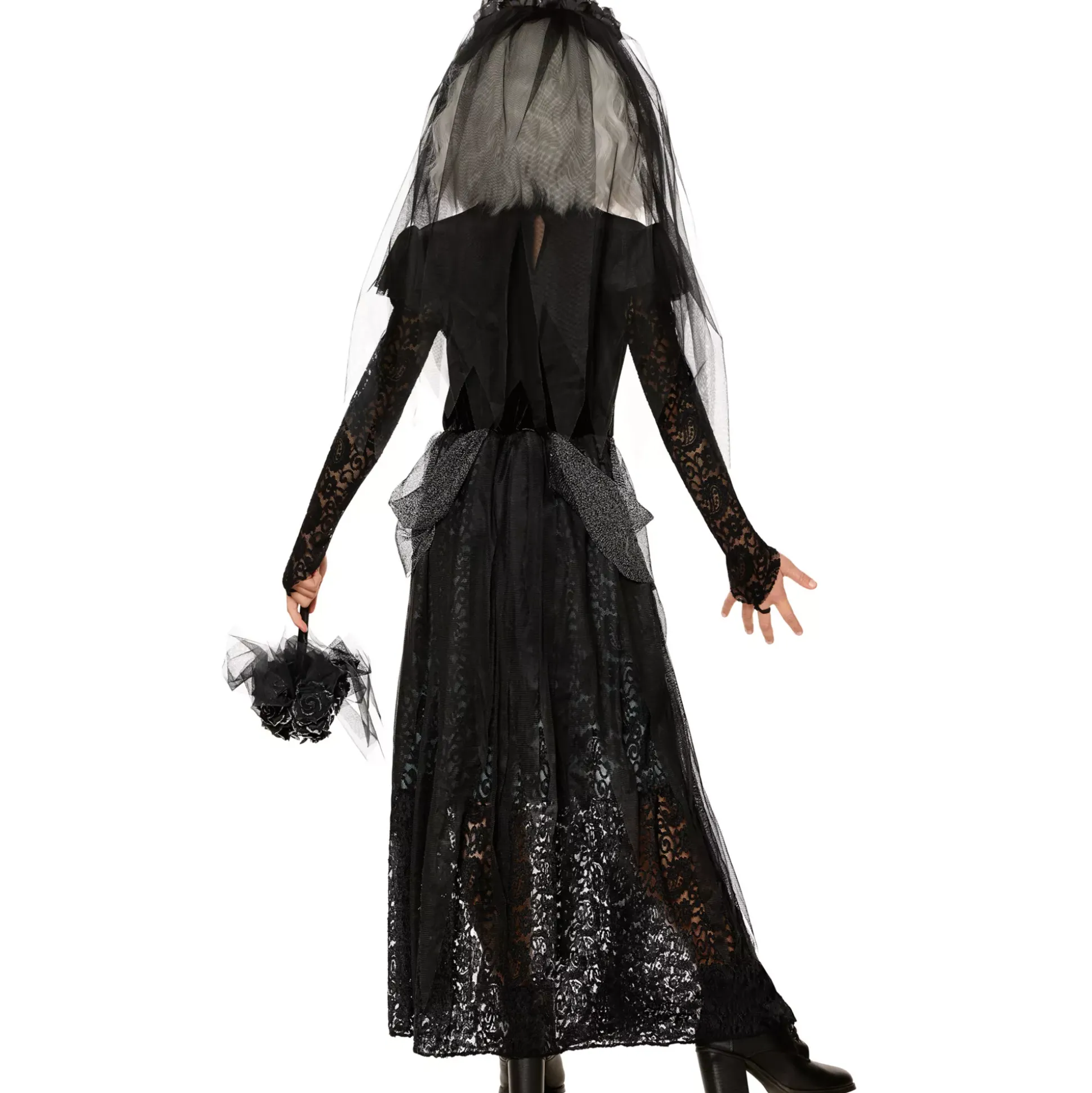 Kids Zombie Skeleton Bride Costume