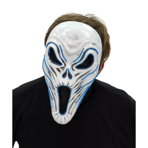 Light-Up EL Wire Phantom Half Mask
