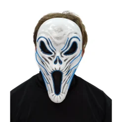 Light-Up EL Wire Phantom Half Mask