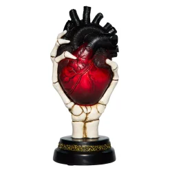 Light-Up Skeleton Heart Tabletop Statue