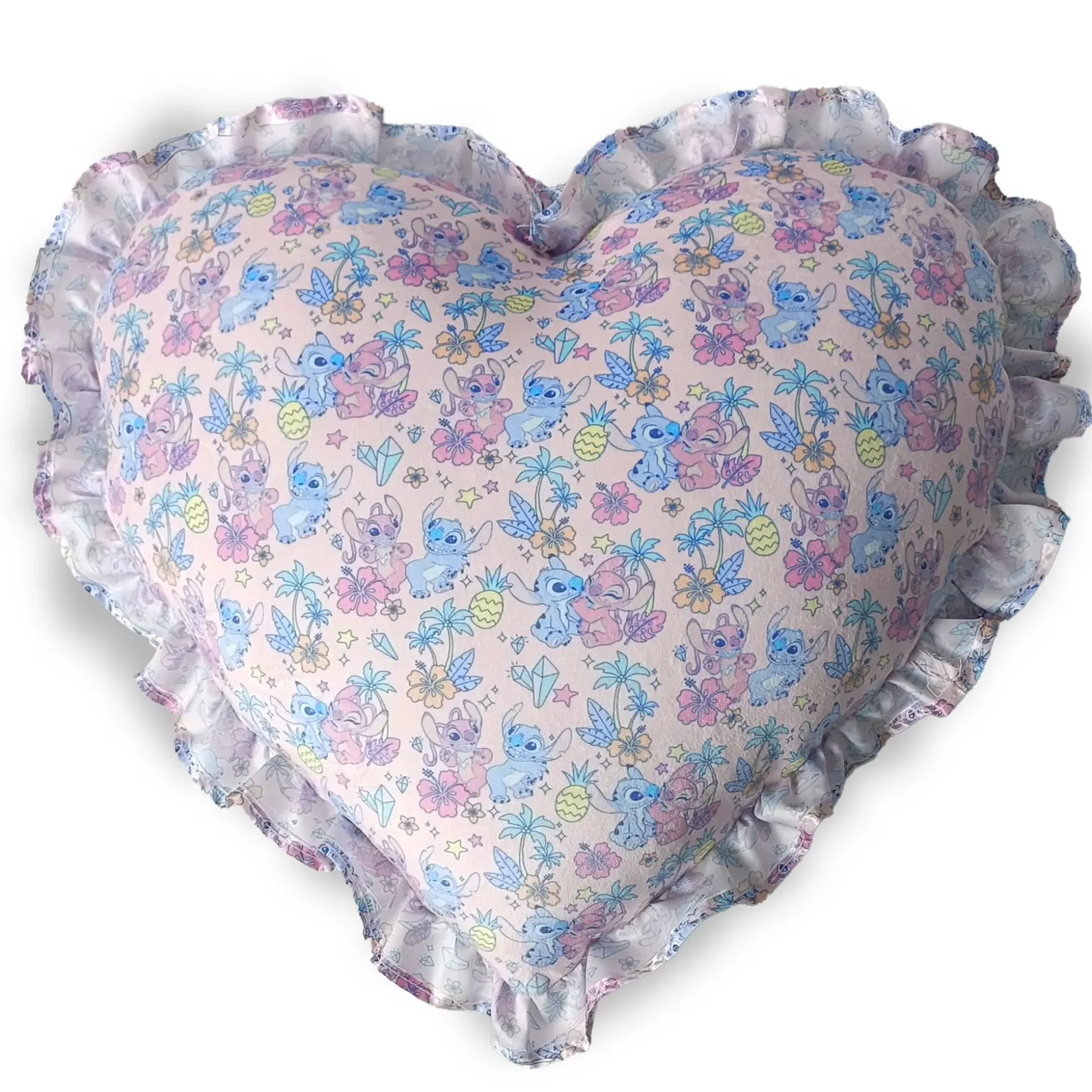 Lilo & Stitch Alien Love Heart Shaped Cloud Pillow