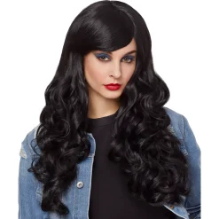 Long Black Curly Wig