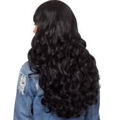 Long Black Curly Wig