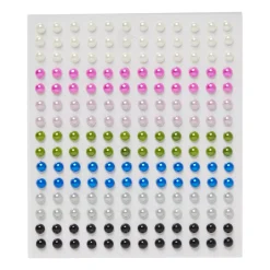 Multi-Color Press On Pearls