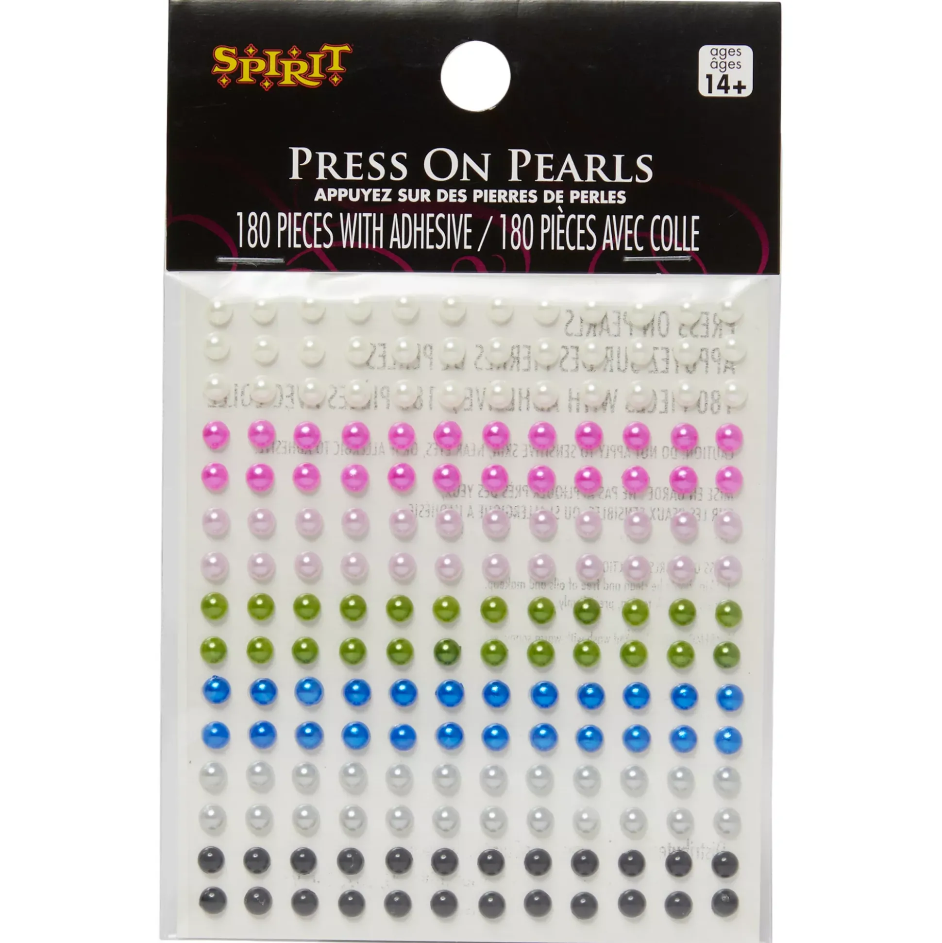 Multi-Color Press On Pearls