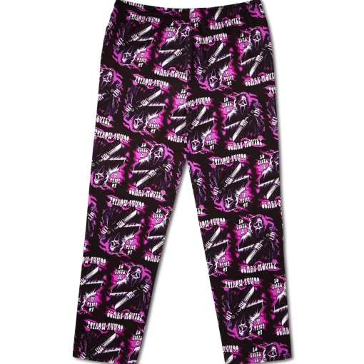Pink Ghost Face Flaming Lounge Pants