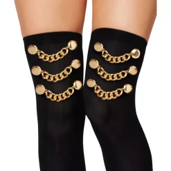 Pirate Chain Thigh High Stockings