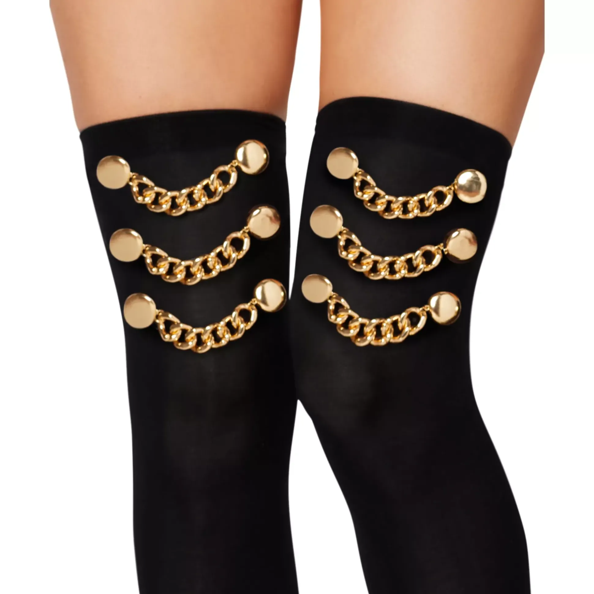 Pirate Chain Thigh High Stockings