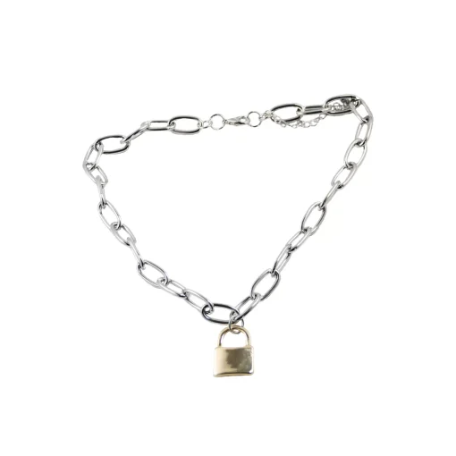 Punk Padlock Chain Necklace
