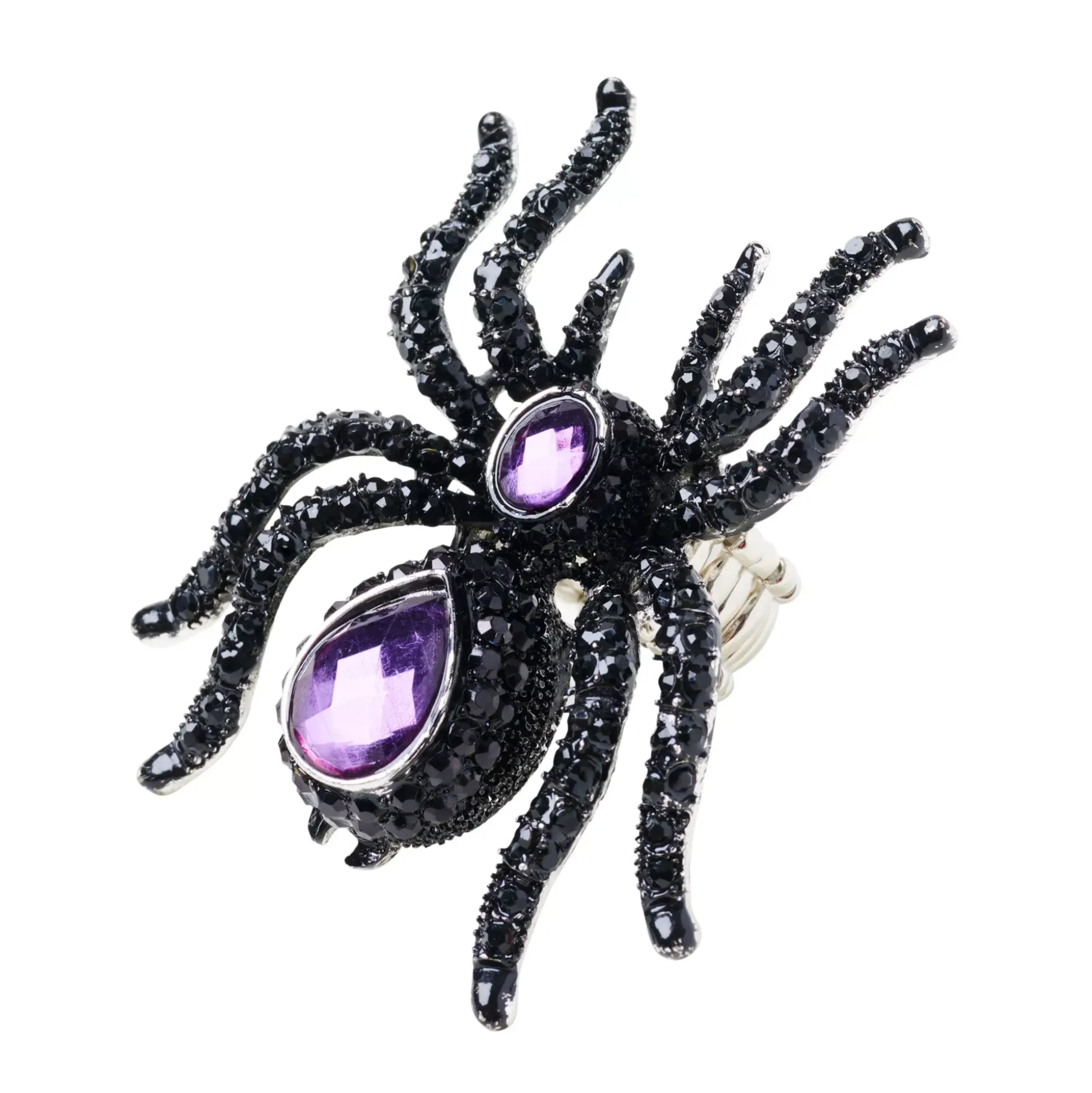 Purple Gem Spider Ring