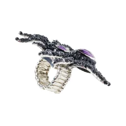Purple Gem Spider Ring