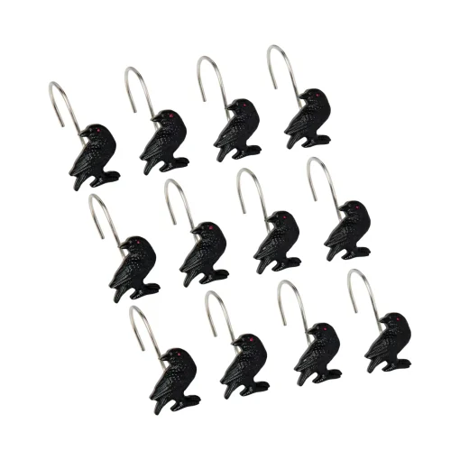 Raven Shower Hook Set - 12 Pack