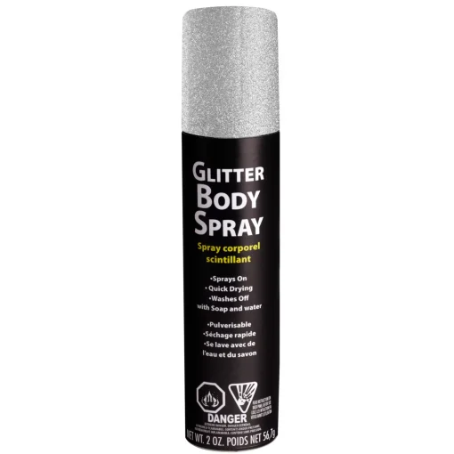 Silver Glitter Body Spray