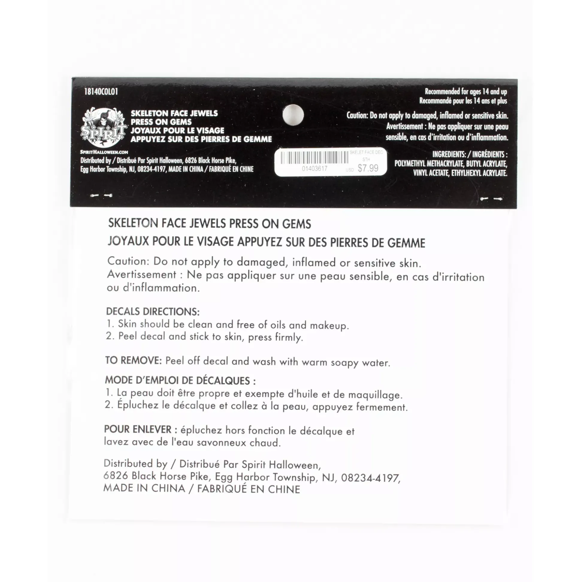 Skeleton Face Jewels