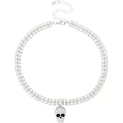 Skeleton Rhinestone Choker Necklace