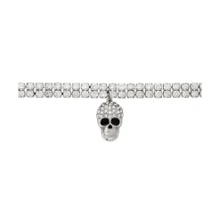 Skeleton Rhinestone Choker Necklace