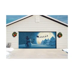 Snowman Garage Double Door Cover