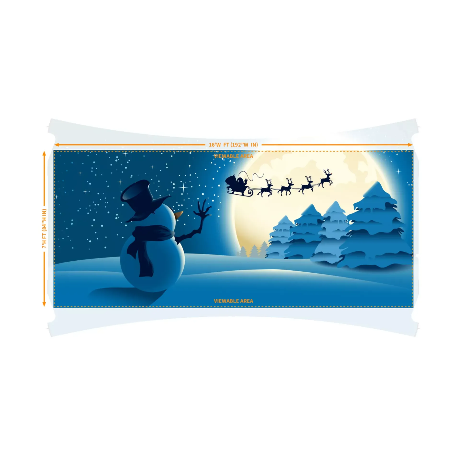 Snowman Garage Double Door Cover