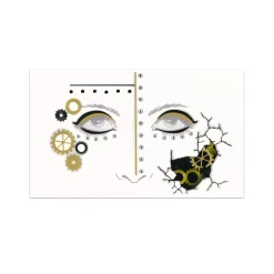 Steampunk Gear Face Decal Deluxe