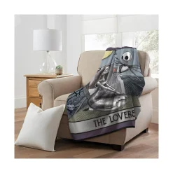 Tarot Card Jack Skellington and Sally Fleece Blanket – The Nightmare Before Christmas