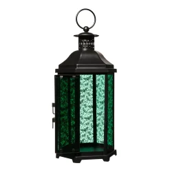 Teal Glass Death Moth Lantern