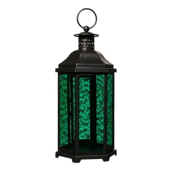 Teal Glass Death Moth Lantern