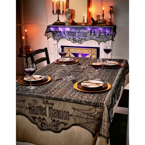 The Haunted Mansion Metallic Lace Tablecloth - Disney