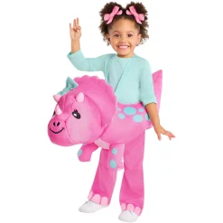 Toddler Pink Dino Ride-Along Costume